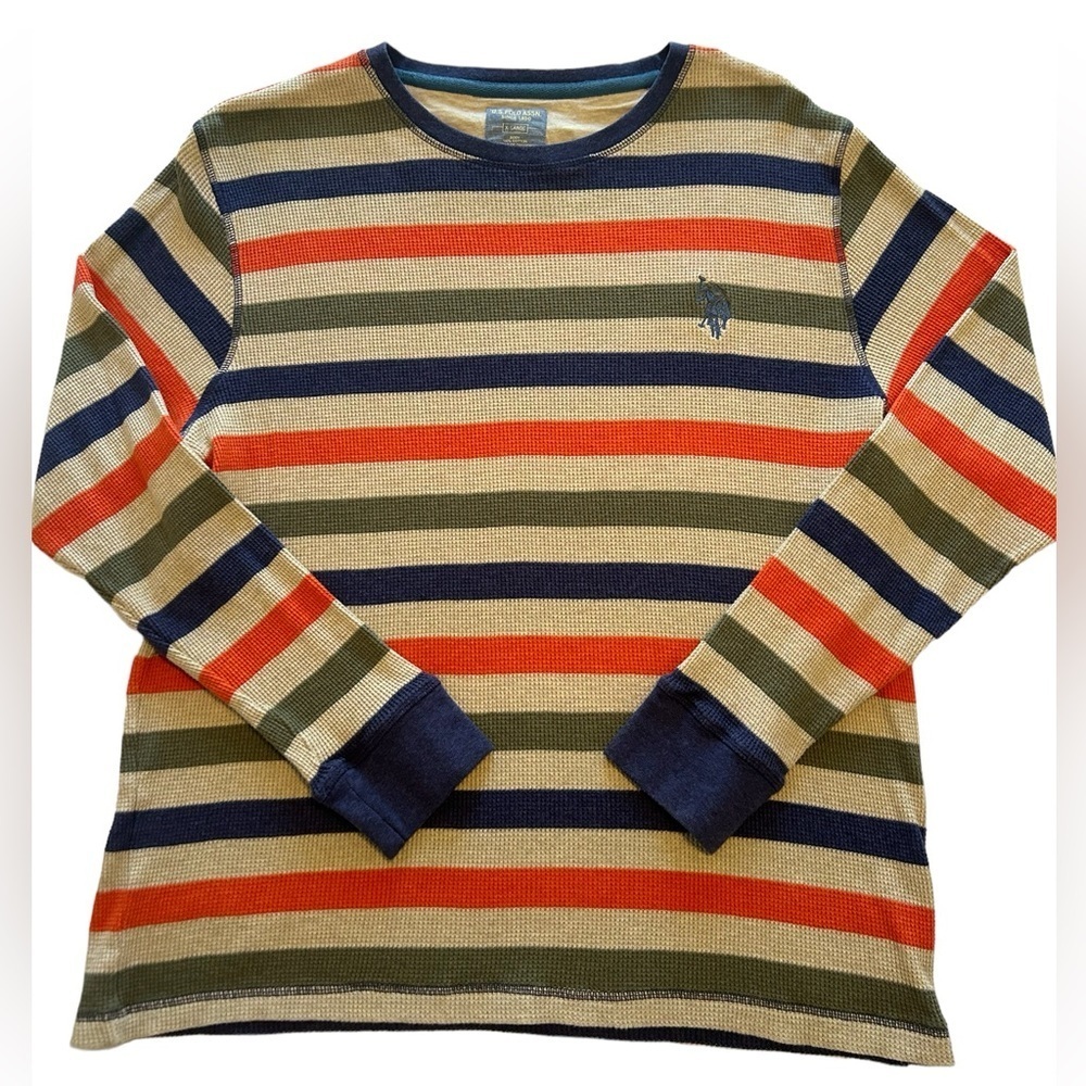 US Polo men’s striped long sleeve shirt size XL